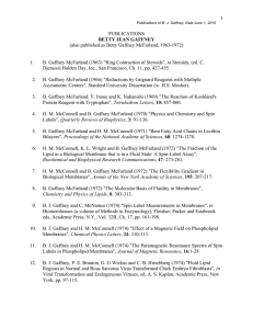 Publications of B. J. Gaffney, Date June 1, 2015 PUBLICATIONS