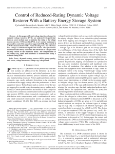 Control of Reduced-Rating Dynamic Voltage Restorer With a Battery