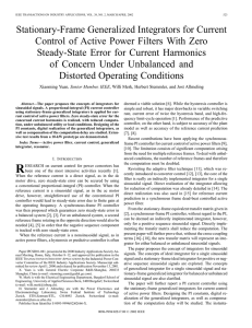 Stationary-frame generalized integrators for current control of active