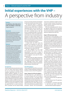 A perspective from industry