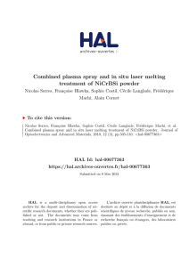 Combined plasma spray and in situ laser melting treatment of