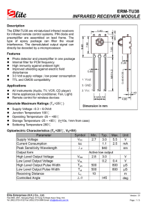 erm-tu38 infrared receiver module