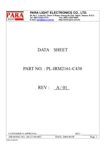 DATA SHEET PART NO. : PL-IRM2161