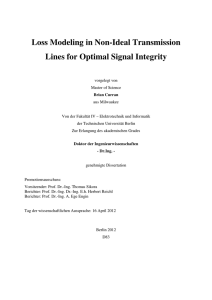 Loss Modeling in Non-Ideal Transmission Lines for