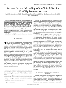 Surface Current Modelling of the Skin Effect for On