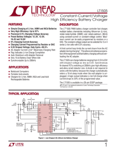 LT1505 - Constant-Current/Voltage High Efficiency Battery Charger