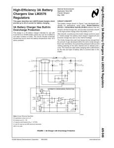 Application Note 946 High-Efficiency 3A Battery Chargers Use