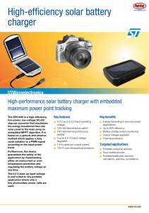 High-efficiency solar battery charger - Digi-Key