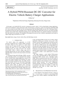 A Hybrid PWM-Resonant DC-DC Converter for Electric