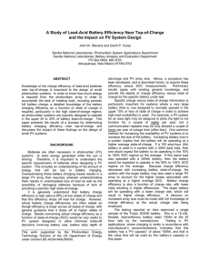 A Study of Lead-Acid Battery Efficiency Near Top-of