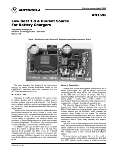 AN1593 Low Cost 1.0 A Current Source For Battery Chargers