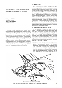 aircraft fuel systems and their influence on stability margin