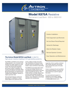 Model K875A Resistive