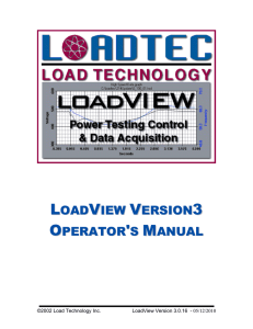 LOAD VIEW VERSION OPERATOR `S MANUAL