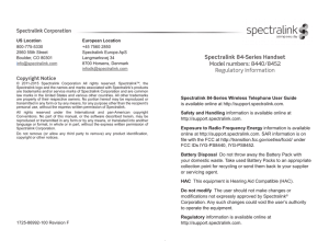 PAGE 1 — TOP - Spectralink Support