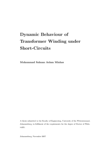Dynamic Behaviour of Transformer Winding under Short