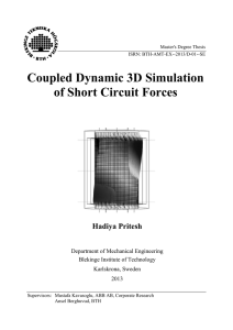 Coupled Dynamic 3D Simulation of Short Circuit Forces