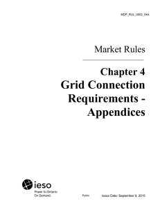 Market Rules, Chapter 4 - Independent Electricity System Operator