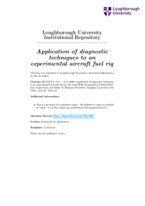 Application of diagnostic techniques to an experimental aircraft fuel rig