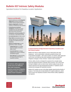 Bulletin 937 Intrinsic Safety Modules