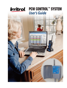 PCW CONTROL™ SYSTEM User`s Guide