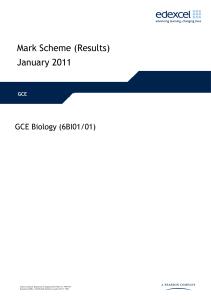 Mark Scheme (Results) January 2011