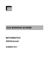 gce marking scheme - Tasker Milward School