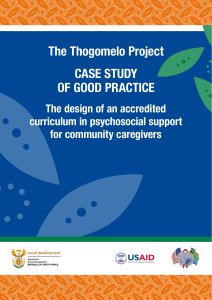 Case study of Good PraCtiCe the thogomelo Project