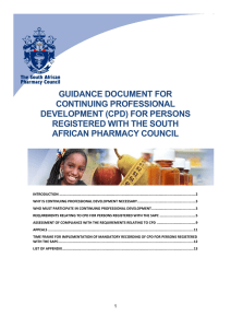 guidance document for continuing professional