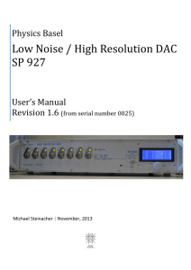 Low Noise / High Resolution DAC