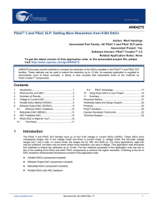 PSoC® 3 and PSoC 5LP: Getting More Resolution from 8