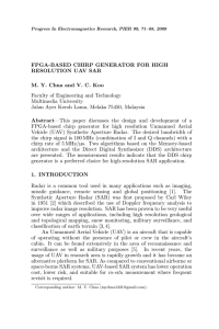 FPGA-BASED CHIRP GENERATOR FOR HIGH RESOLUTION UAV