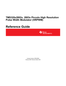 TMS320x2802x, 2803 Piccolo High-Resolution Pulse