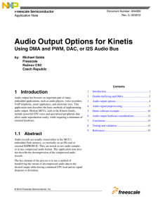 Audio Output for Kinetis MCUs using DMA/PWM, DAC or I2S