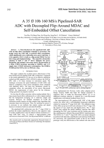 A 35 fJ 10b 160 MS/s Pipelined-SAR ADC with Decoupled Flip