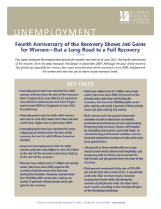 Fourth Anniversary of the Recovery Shows Job Gains for Women