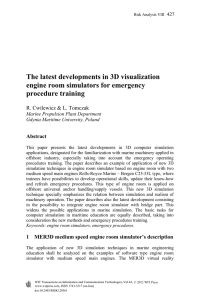 The latest developments in 3D visualization engine room simulators