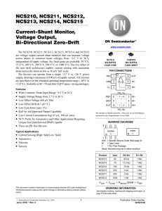 Current Shunt Monitor, Voltage Output, Bi