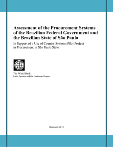 Assessment of the Procurement Systems of the