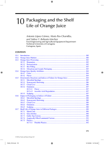 Chapter 10. Packaging and the Shelf Life of Orange Juice