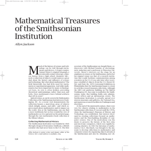 Mathematical Treasures of the Smithsonian Institution