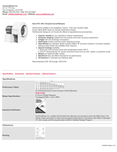 Specifications Dimensions - Categories On Central Blower Co.