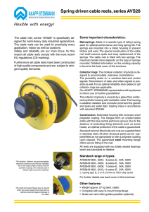 Flexible with energy! Spring driven cable reels, series AVS28