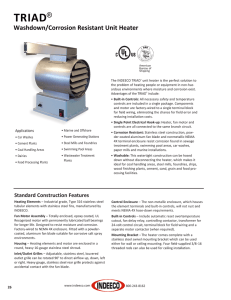 TRIAD Washdown/Corrosion Resistant Unit Heaters