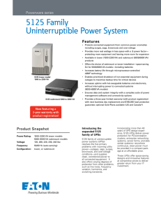 5125 Family Uninterruptible Power System