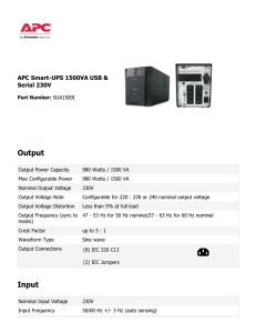 APC Smart-UPS 1500VA USB SUA1500I