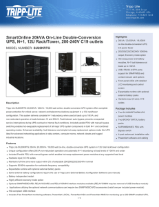 SmartOnline 20kVA On-Line Double-Conversion