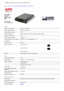 APC Smart- UPS RT 3000VA RM 230V
