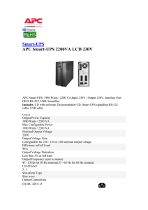 Smart-UPS APC Smart-UPS 2200VA LCD 230V