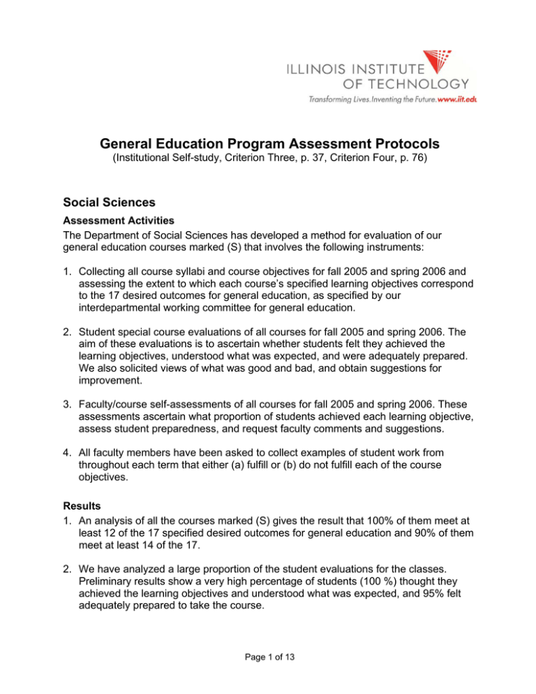 General Education Program Assessment Protocols